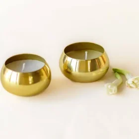 Golden Decorative Diyas – Pooja & Décor”